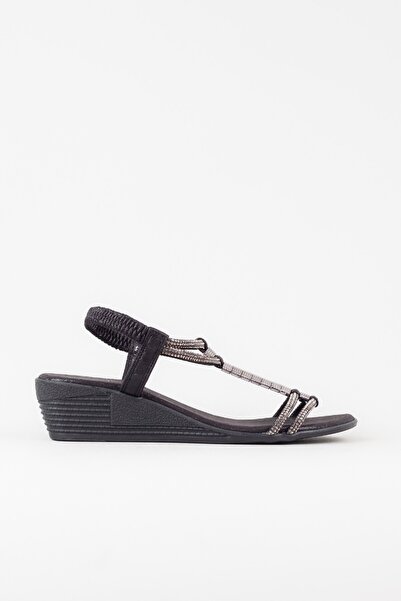 Adım Adım Stone Detailed Women's Wedge Heel Sandals