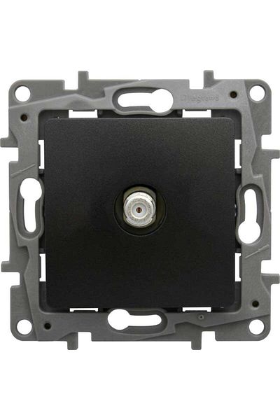 Legrand Raventi Black F-Type Tv Socket Frame Included.