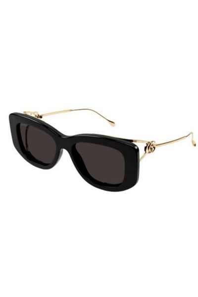 Gucci GC1566S001 Black Women's Sunglasses - Bone Frame, Smoked Lens, UV400