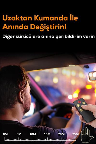 DEMPOWER Car Rear Window Led Hand Reflector