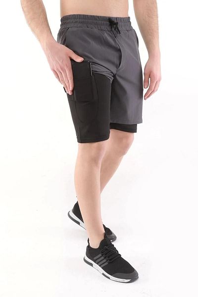 GENIUS STORE شورت رياضي رجالي للجري سريع الجفاف من Micropoly للتدريب على اللياقة البدنية في الملاعب مع شورت رياضي قصير