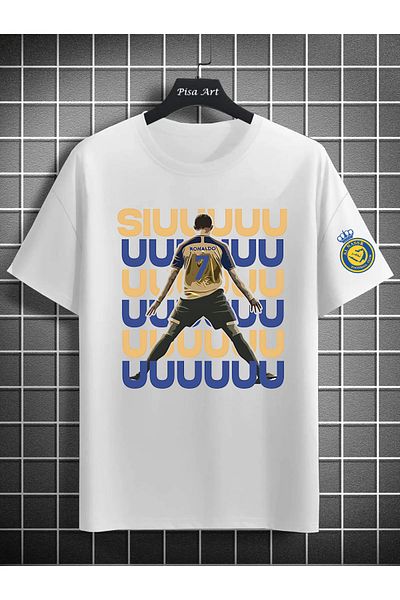 Pisa Art Cristiano Ronaldo Siu Goal Joy AL Nassr Μπλουζάκι με προσαρμοσμένο σχέδιο Unisex θαυμαστών