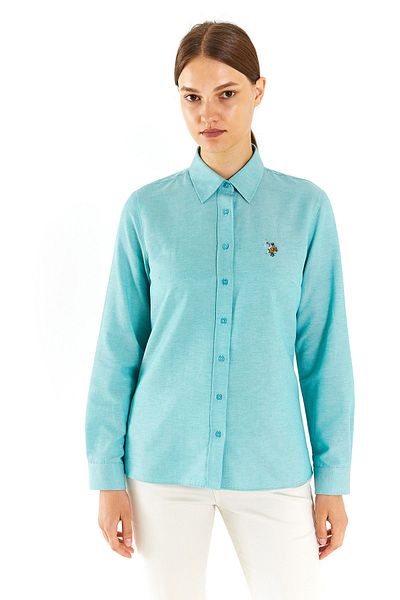 U.S. Polo Assn. Cămașă slim din bumbac cu sigla Polo SUA - G082GL0041840387