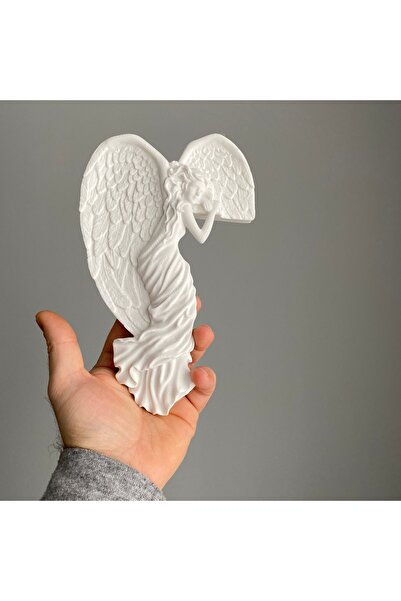 huni Melek Şeklinde Kapı Çerçeve Süsü Fotoğraf Çerçeve Süsü 20cm Çocuk Odası Kapı Süsü