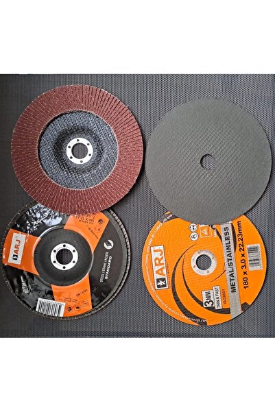 Depolife 180mm flap disk zımpara INOX Metal kesme Taşlama Disk Seti için büyük boy zımparalama diski 4lü Set