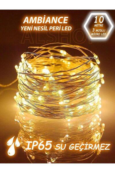 ALSHOP Yeni Nesil Peri Led Işık 10 Metre Günışığı 3 Fonksiyonlu