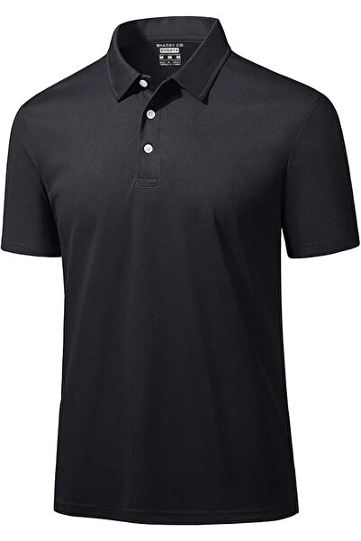 GHASSY CO. Ghassy Co Erkek Taktik Yaka Gömlek Hızlı Kuruma Nem Emici Golf T-s...