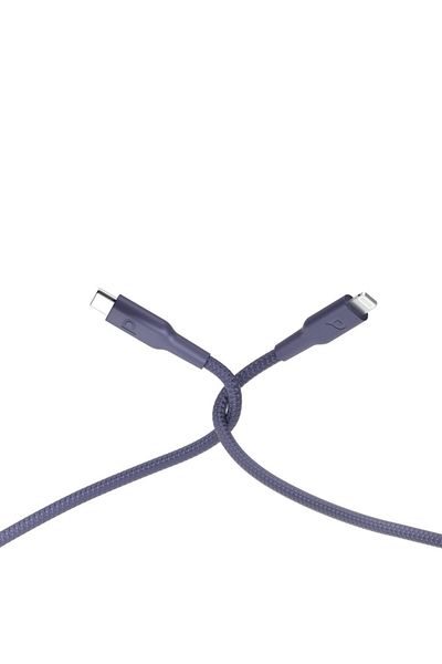 Powerology كابل Powerology الجديد المضفر من Type-C إلى Lightning بطول 2 متر وبقوة 60 وات - أرجواني