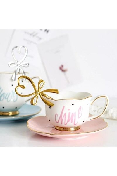 LOVYCO Shiny Gold 1 Piece Heart Teaspoon