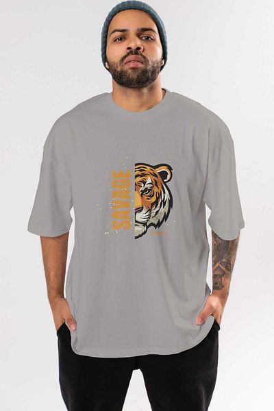Ankhises Tricou supradimensionat, gri, cu litere, imprimat în față, unisex, bărbați, femei, cu gât crepus
