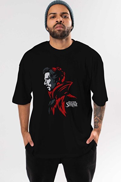 Ankhises Doctor Strange (2) Tricou negru supradimensionat pentru bărbați și f...