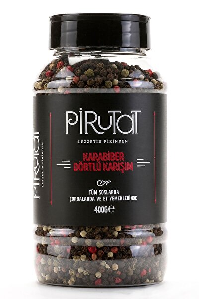 pirutat Karışık Renkli 4 Renk Tane Karabiber 400 G Flip Top Kapak