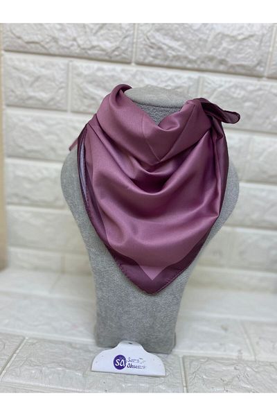 sema aksesuar Stylish Scarf with Rayon Silk Border 50*50 cm