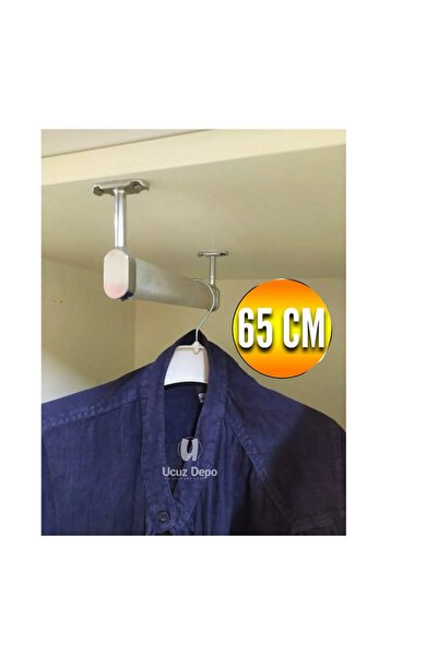 Genel Markalar Alüminyum 65 Cm Dolap Içi Oval Elbise Askı Borusu 2 Adet Tavan...