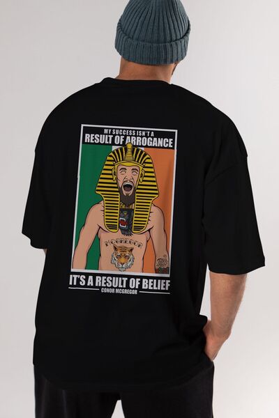 Ankhises Tricou oversize negru cu imprimeu pe spate McGregor Pharaoh, unisex,...