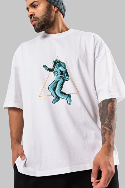 Ankhises Unisex Muškarci Žene okrugla kragna Astronaut Zvezdani Trokut Štampa...