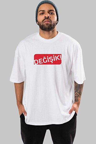 Ankhises Bela Oversize kroj T-shirt - Različita Štampano, Muško Žensko okrugl...