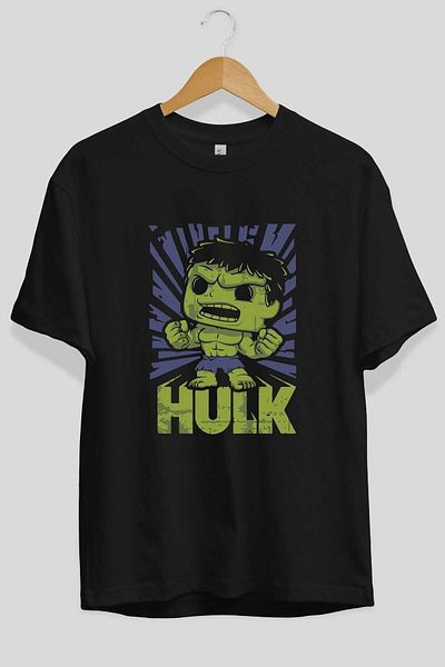 Ankhises Tricou negru oversize Hulk (2) - Decolteu, bărbați și femei