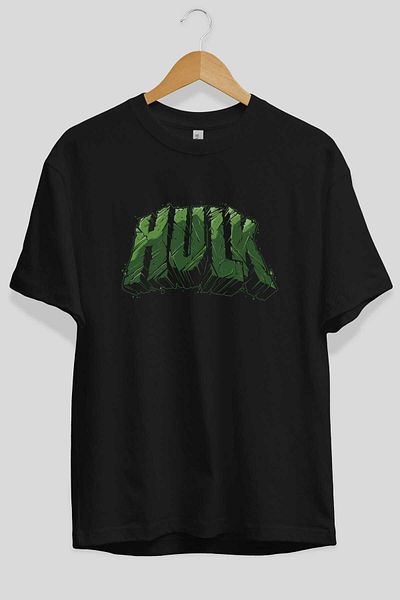 Ankhises Tricou negru supradimensionat pentru bărbați și femei Hulk (14) - Gât crew