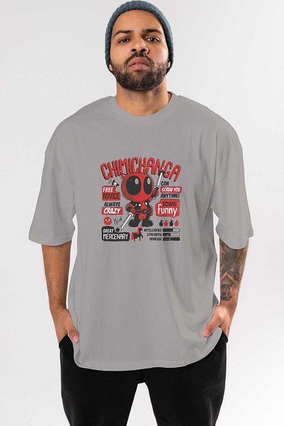 Ankhises Deadpool 9 - Tricou supradimensionat din bumbac cu decolteu rotund, bărbați și femei