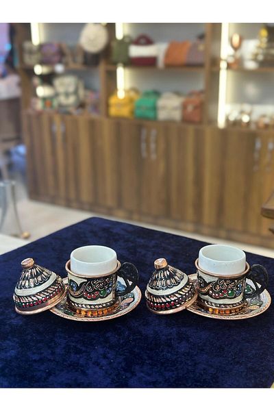 GABAALTI Copper Embroidered Double Cup Set