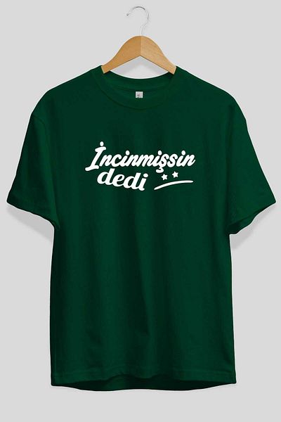 Ankhises Tricou supradimensionat Said You're Hurt Green Smarald - Gât crew pentru bărbați și femei
