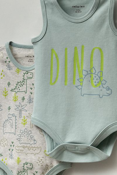 Mother Love Patterned and Plain Organic 2-Piece Sleeveless Body