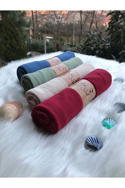 Naciye Sultan Jersey Shawl Set of 4 (INDIGO - CHANGE - STONE - CLARET)