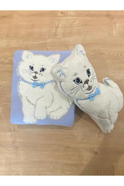 Gelin Home EKRU HOME KEDİLİ OYUNCAKLI BEBEK BATTANİYESİ