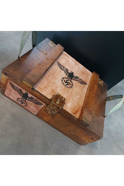 kho military design German Decorative Chest Model - 45x37x16 Cm