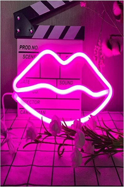 Extremmotif Dudak Neon Led,duvar Dekoratif Tabela,neon