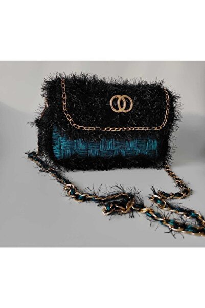 hbtasarim Плюшева пухнаста модна зимова стильна жіноча сумка через плече з ос...