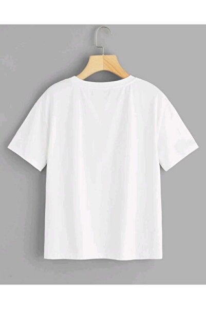 BETİLİNA Unisex Beyaz Baskılı T-shirt