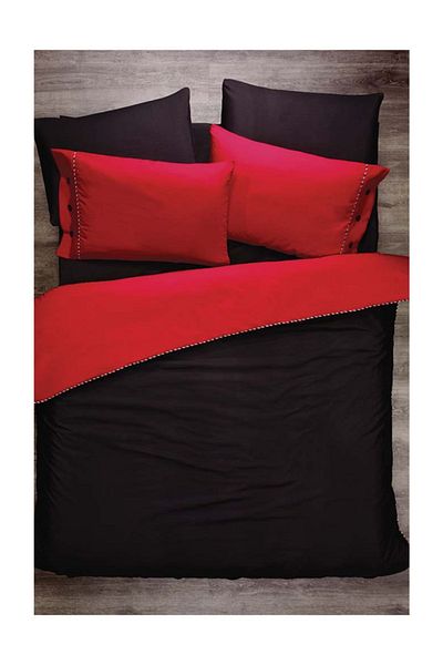 Snow Set cuvertură de pilota Premium Natura Single - Roșu Negru