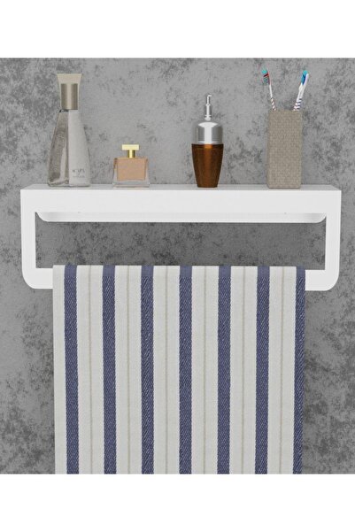 risingmaber Beyaz Havlu Tutacağı Raf Metal Havlu Askısı Mutfak Banyo Raflı Ha...