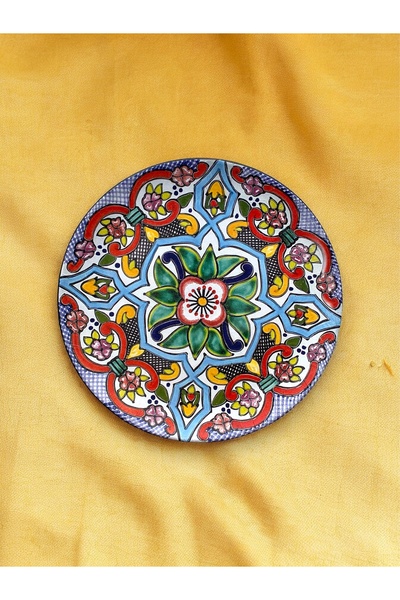 unique florya Dekoratif Duvar Tabağı Mutfak Bahçe Balkon Süsü Desenli Çiçekli...