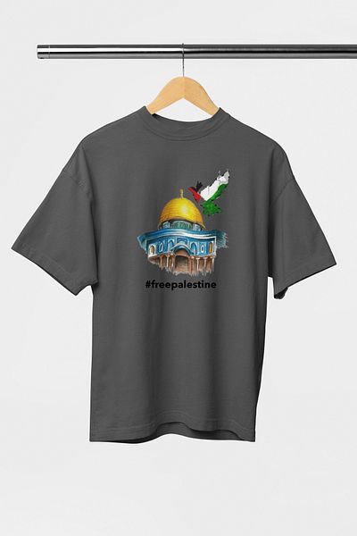 Korefanzin Μπλουζάκι Unisex Oversize - Code Trend, Δωρεάν Παλαιστινιακό, Παλαιστινιακό σχέδιο