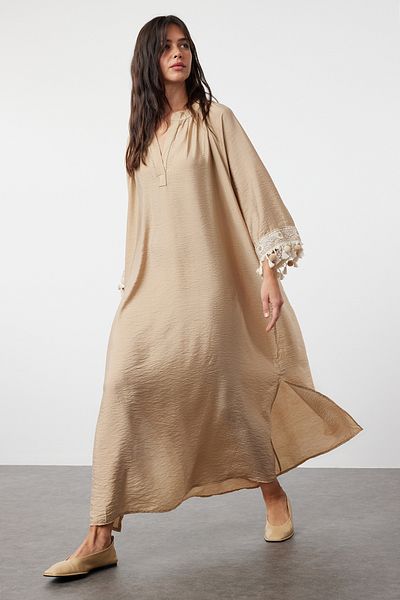 Trendyol Modest Stein Accessoire Detaillierte gewebte Mütze & Ferace & Kaftan & Jalabiya TCTSS24KK00008
