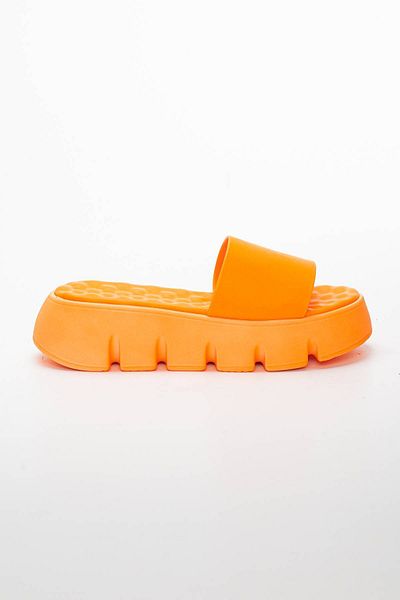 MFT AYAKKABI Women's Thick Sole Beach Slippers Orange