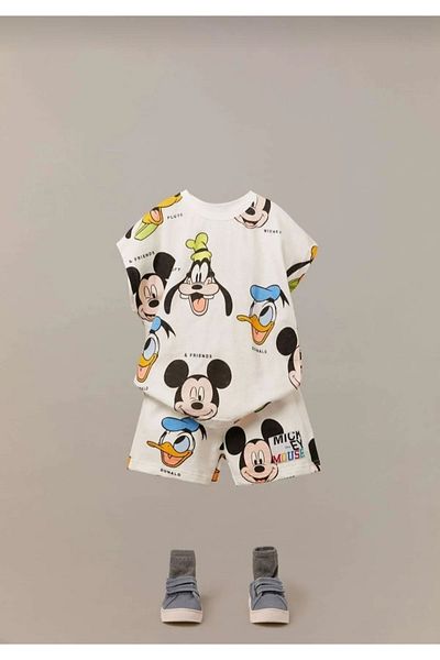 Manj Baby Disney Characters Printed Bottom Top Shorts Set Oversize