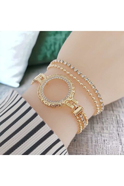toptanhanem Waterway Stones Bracelet with Chain Cord and Adjustable Zircon St...