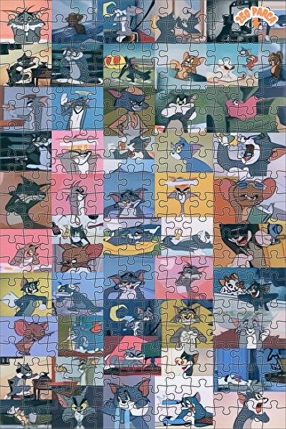 Teona Ahşap Tom ve Jerry Efsanevi Anlar Koleksiyonu Çift Katlı Çerçeveli Asıl...