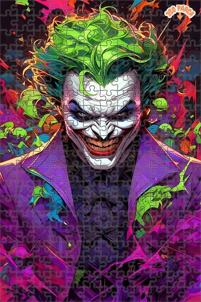 Teona Ahşap Renkli Çılgınlık Joker Dekoratif Çift Katlı Çerçeveli Asılabilir ...