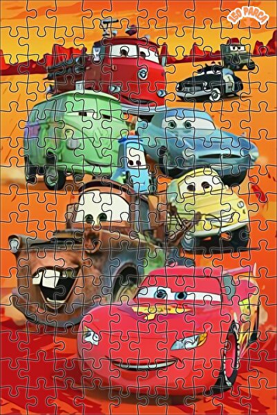 Teona Ahşap Renkli Araç Macerası Dekoratif Çift Katlı Çerçeveli Asılabilir Ahşap Puzzle 150 PARÇA 30X20