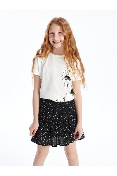 LC Waikiki Fustă scurtă pentru fete LCW Kids - Talie elastică
