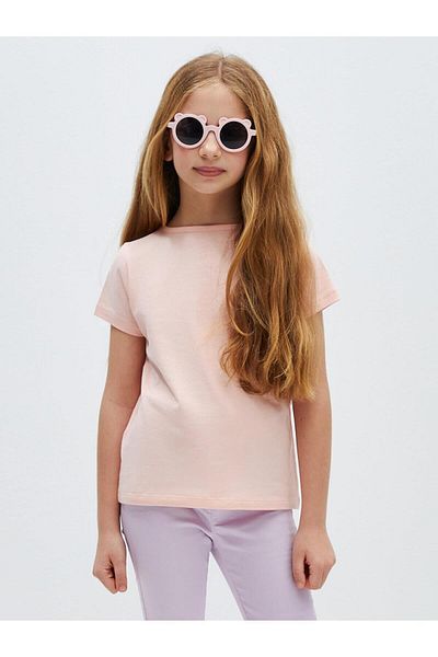 LC Waikiki LCW Kids Fete - Tricou de bază cu mânecă scurtă cu decolteu