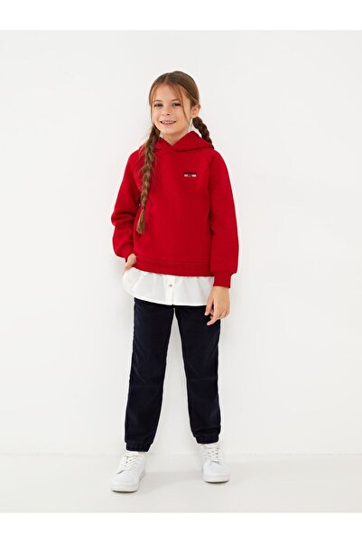 LC Waikiki Beli Lastikli Basic Kadife Kız Çocuk Jogger Pantolon