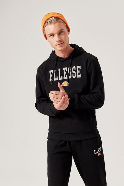 Ellesse Черен мъжки суичър с качулка M019-bk
