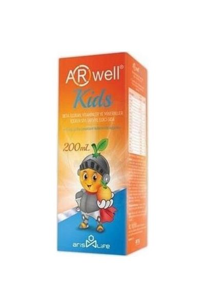Arwell Kids Betaglucan Vitamin and Minerals Liquid Syrup 200 ml