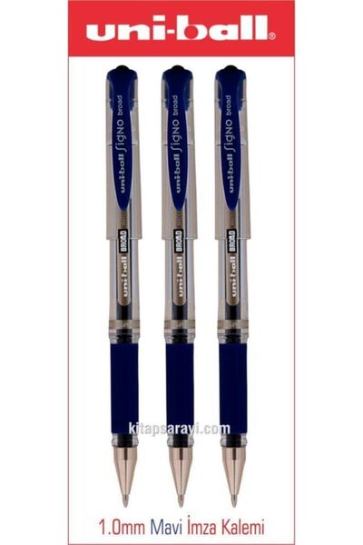 UNİ-BALL Uniball Signo Broad 1.0 Mm Mavi Imza Kalemi 3 Adet